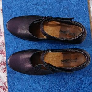 Naot Dark Purple Mary Jane With Heels Shoes Size 38=7-7.5